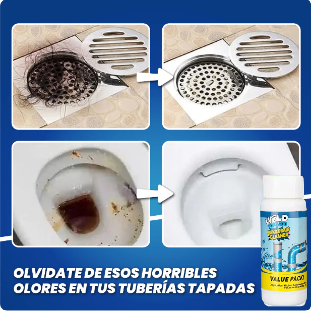 - TornadoClean™ - Destapa cañerías en Polvo