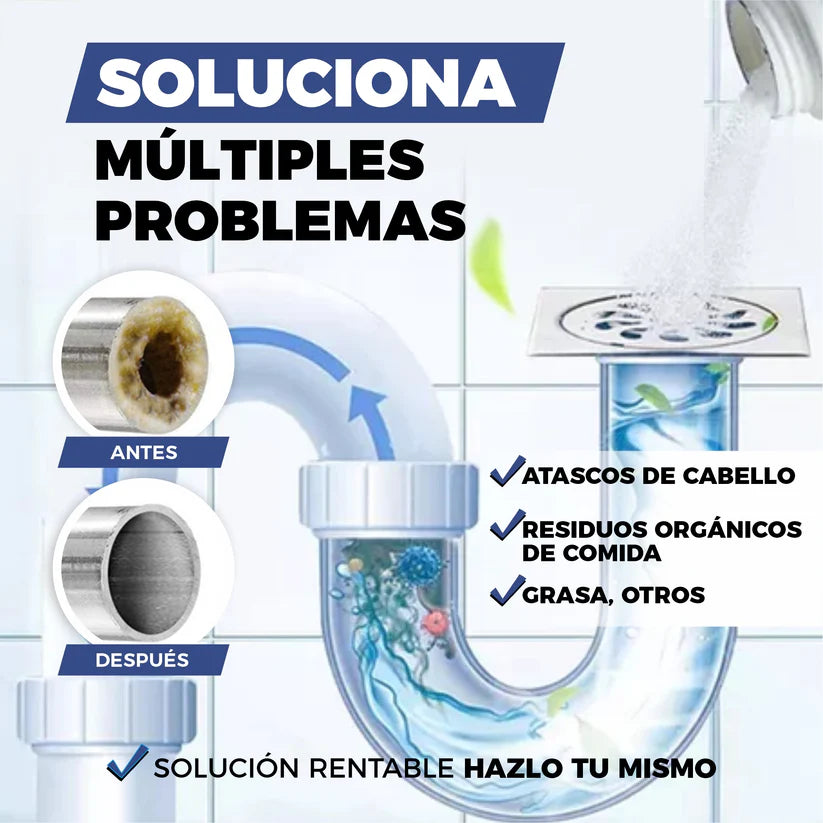 - TornadoClean™ - Destapa cañerías en Polvo